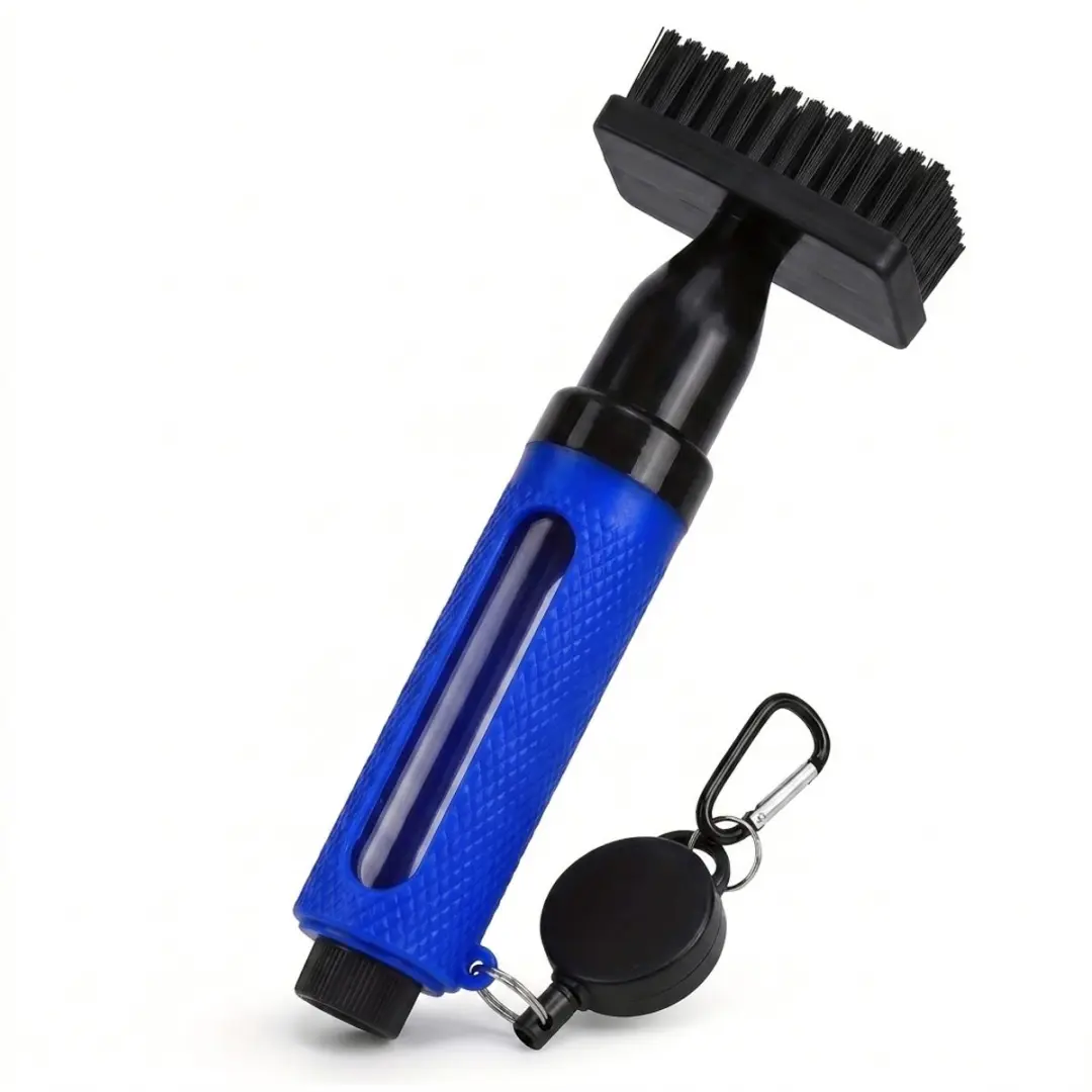 Blauwe golf schoonmaak borstel met waterreservoir unisex golf club reiniger met