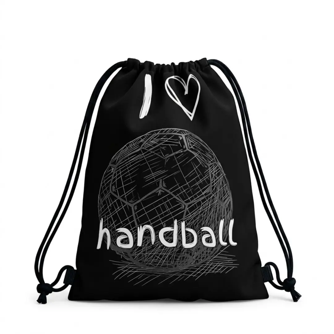 Zwarte handbal tas voor dames en heren