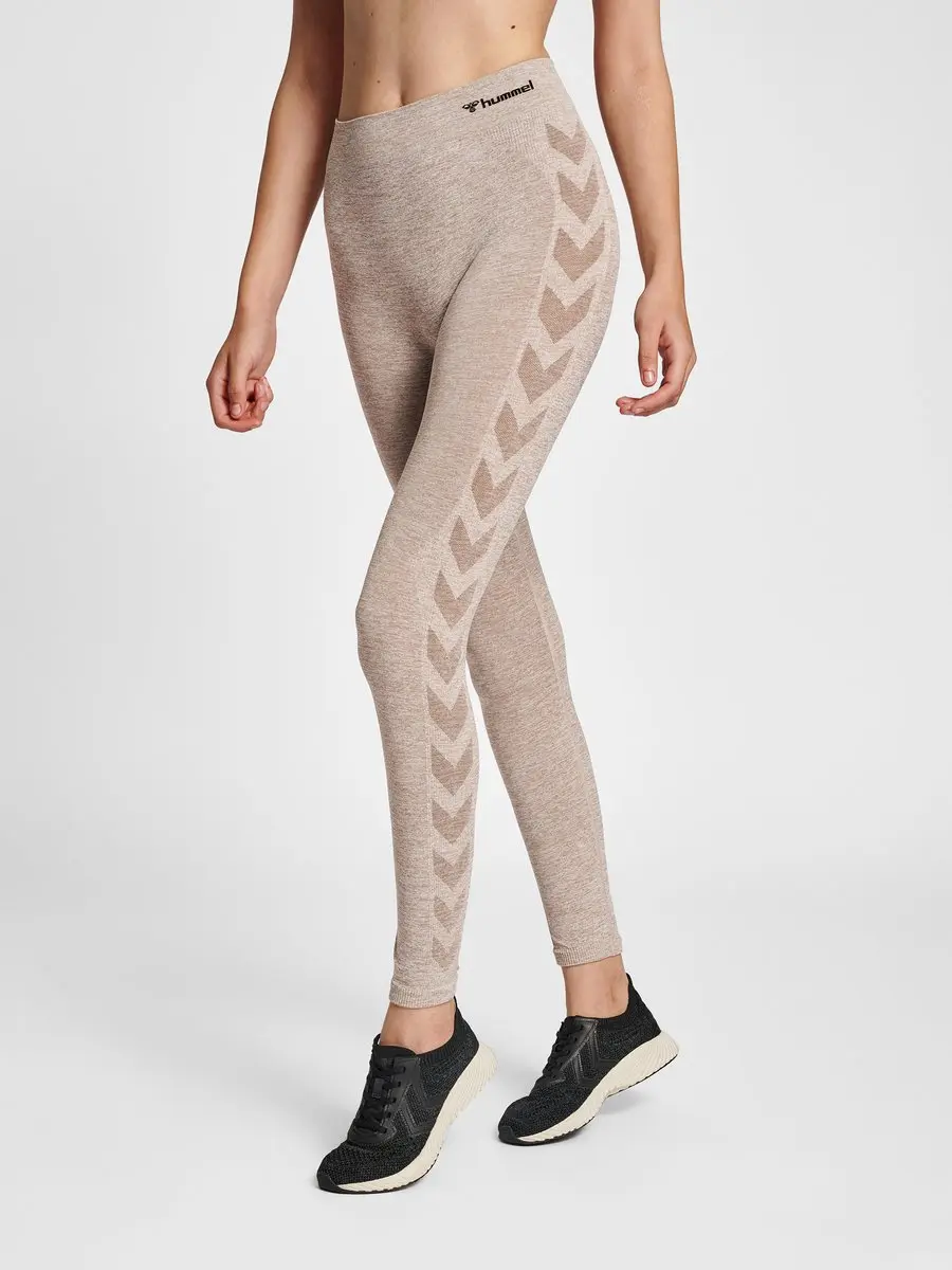 Hummel CI Seamless Mid Waist Tights - M - Driftwood Melange - afbeelding 5 van 6
