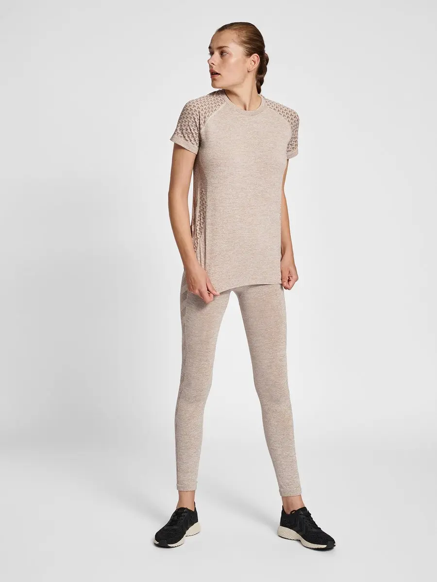 Hummel CI Seamless Mid Waist Tights - M - Driftwood Melange - afbeelding 6 van 6