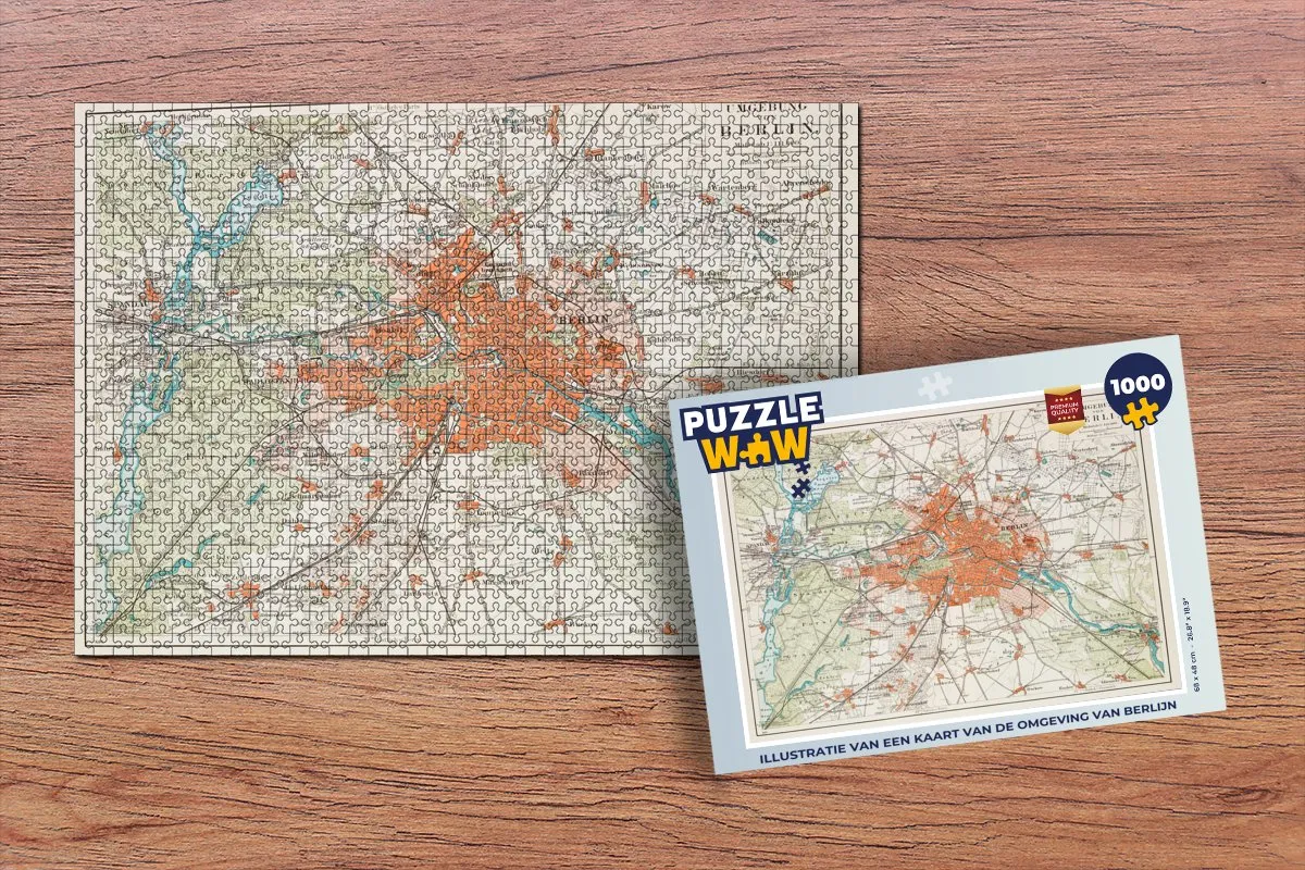 PuzzleWow Legpuzzel Berlijn 1000 Stuks - Multicolor