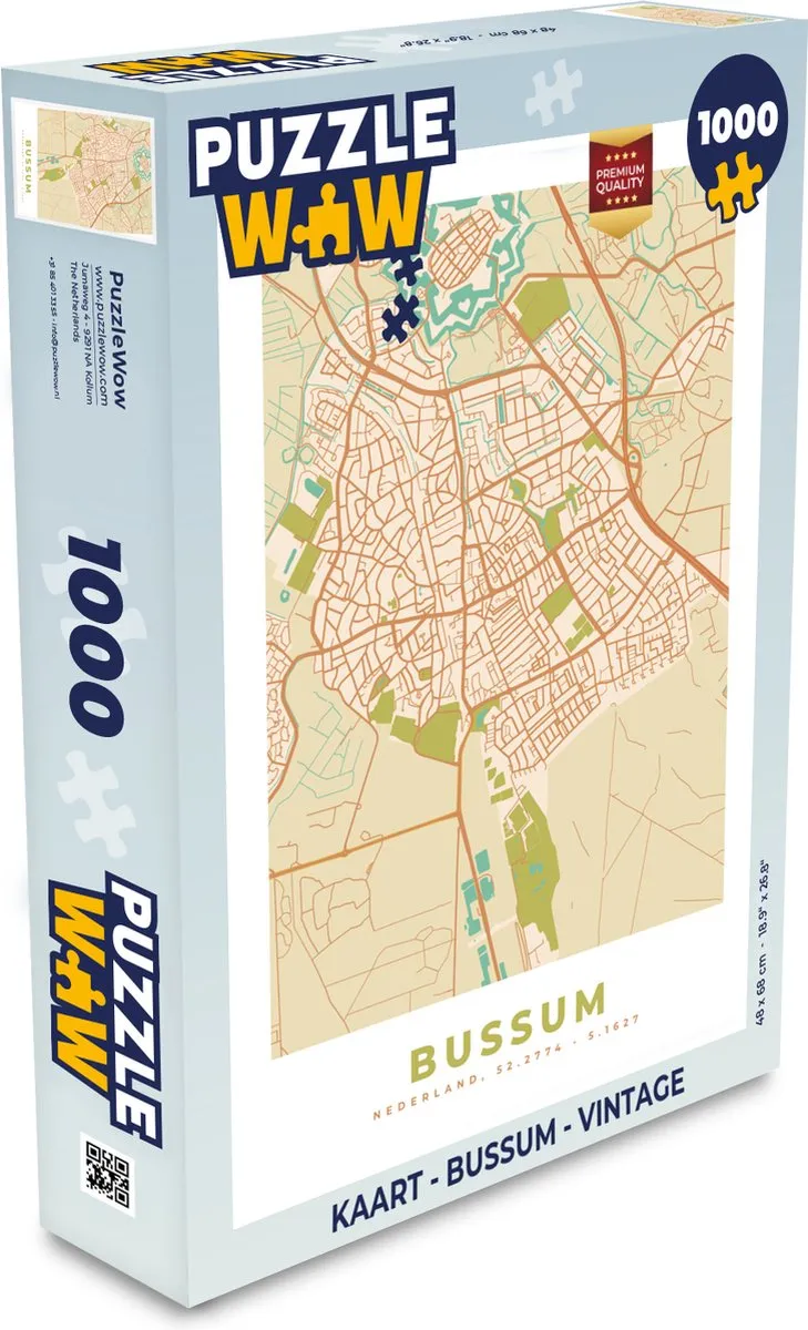 PuzzleWow Bussum Vintage Legpuzzel 1000 Stuks