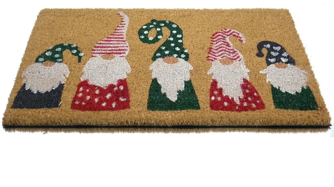 Kaemingk kerstdeurmat 4 kabouters 60 x 40 cm