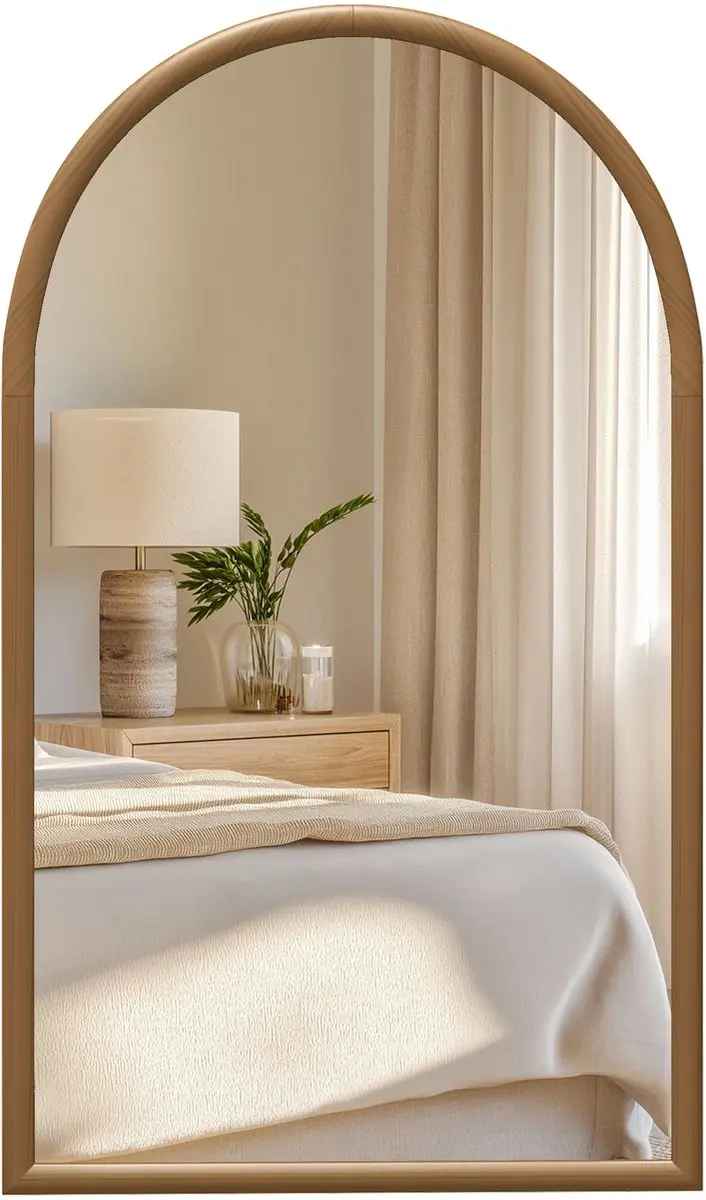 HOMCOM-Wandspiegelglas-65x110x3,5cm-bruin