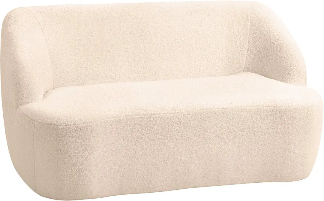 HOMCOM-Loveseat-142x85x73.5cm-Toulette stof-Beige