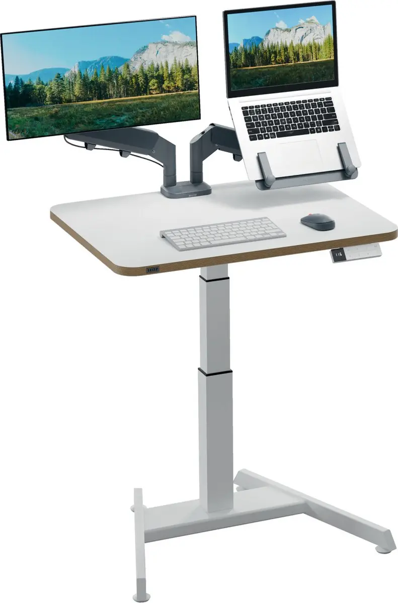 Leitz Ergo Zit Sta Bureau Elektrisch 80x60cm Wit