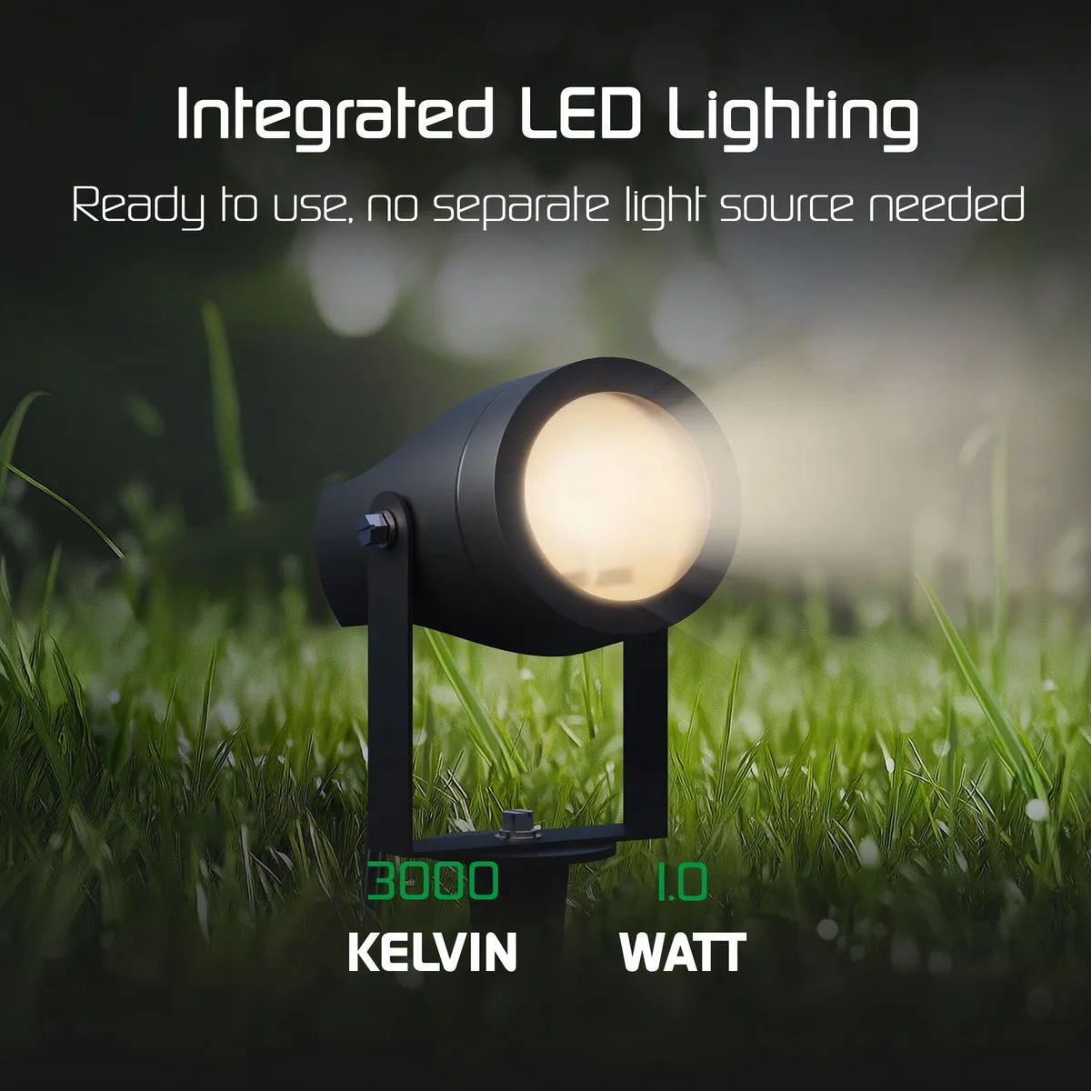 LEDVION 6x LED Prikspots Buiten - Zwart - IP44 - 3000K - afbeelding 6 van 6