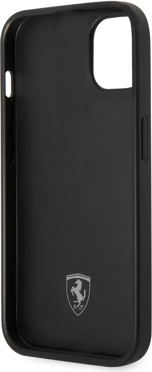 Ferrari iPhone 14 Plus Hardcover - 3666339062330 - Zwart Hot Stamp Red Line