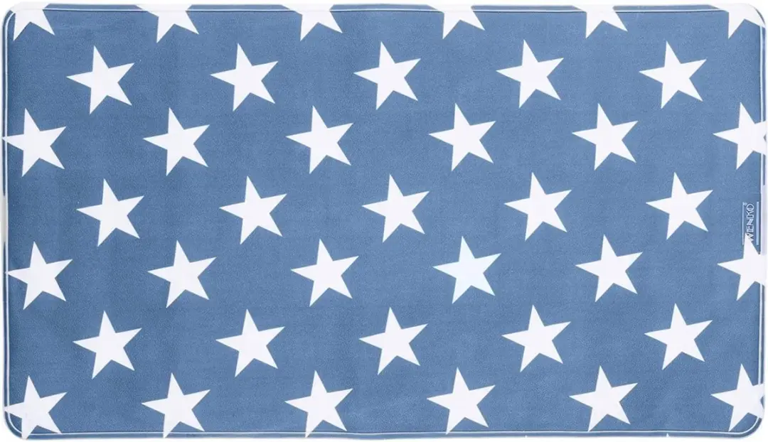 Wenko Badmat Stella 40 X 70 Cm Blauw/wit