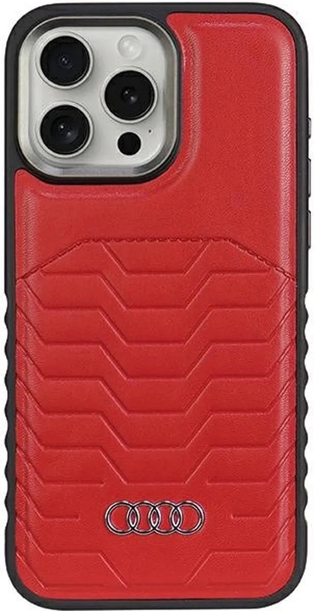 Audi MagSafe iPhone 14 Pro Hoes - Rood - afbeelding 5 van 6