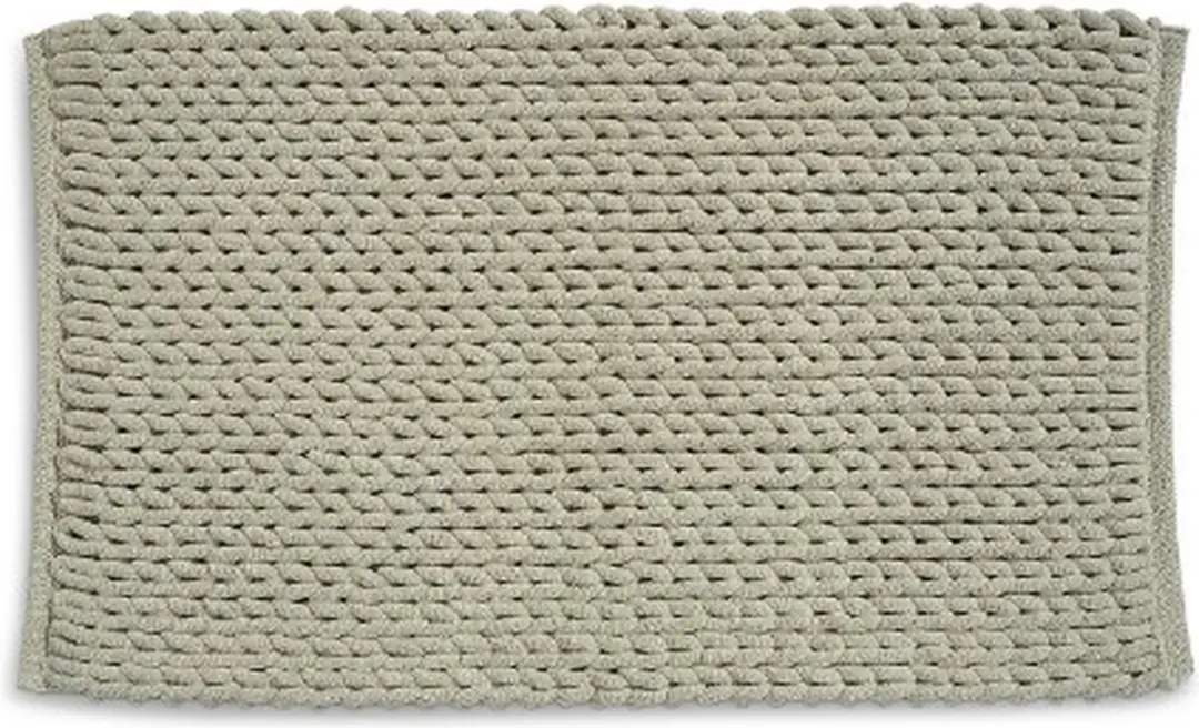 Badkamer Vloerkleed, Badmat, 65 x 55 cm, Taupe, Gerecycled Polyester, Katoen - Kela | Masha