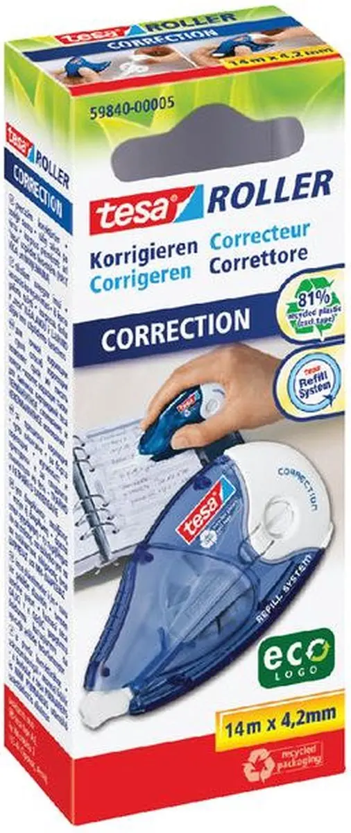 Tesa Correctieroller 59840 4.2mm Wit 14m - afbeelding 3 van 3
