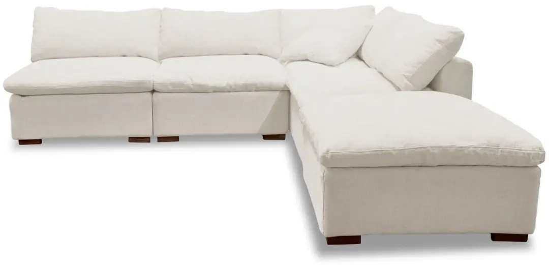 Loberon Baladou Modulaire Bank - 4 Zitplekken - Crème - afbeelding 6 van 6