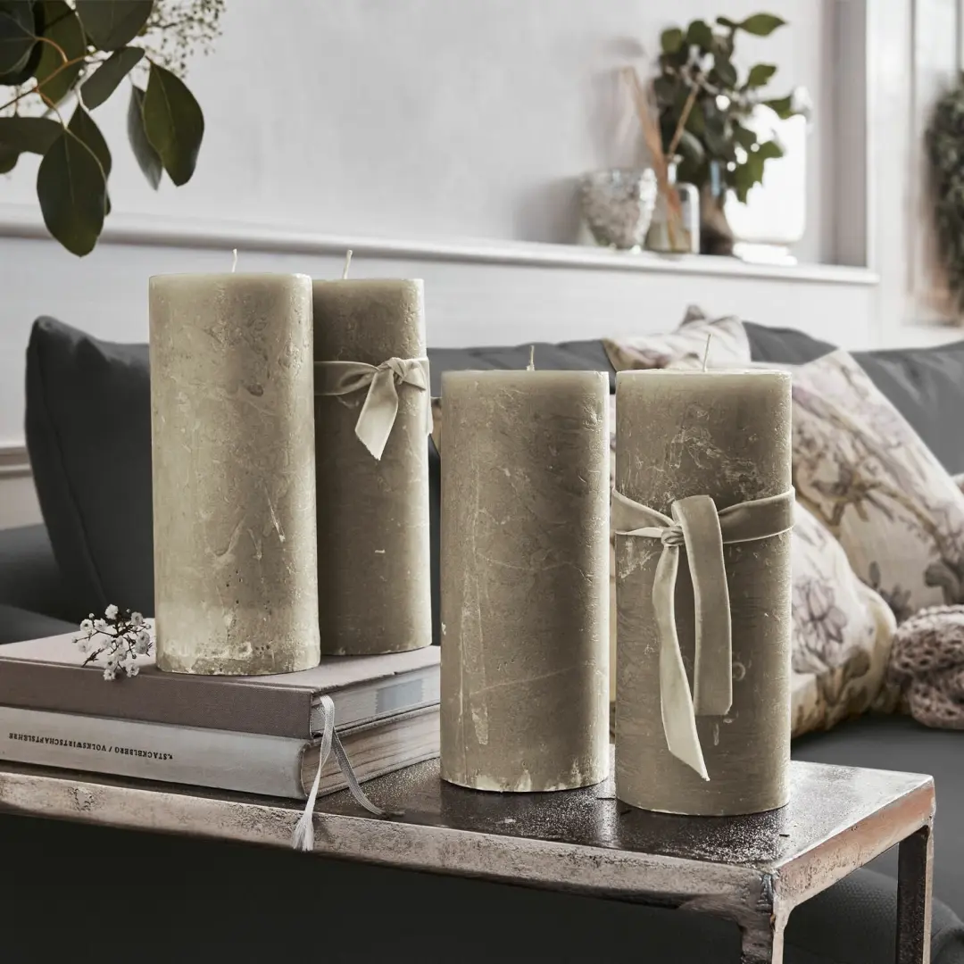 Loberon Homel Kaarsen - 4 Stuks Taupe - afbeelding 6 van 6