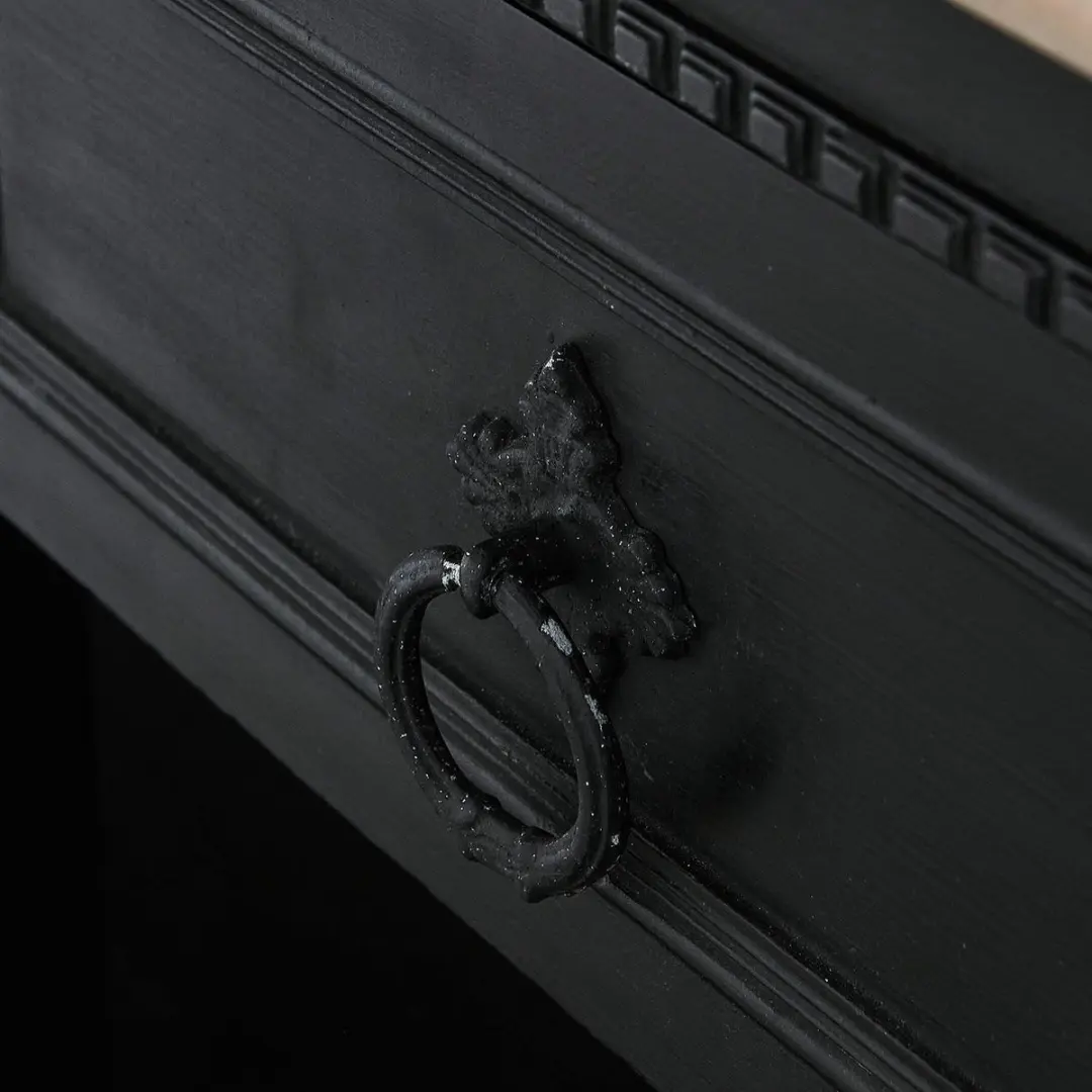 Loberon Sidetable Riviéres - Zwart/Bruin - afbeelding 6 van 6
