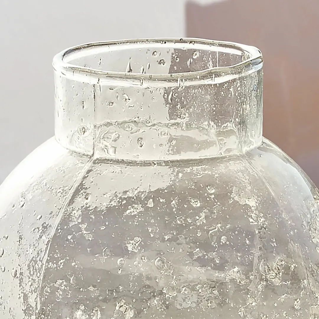 Loberon Vaasset Mareilou - 2 Stuks Ø15cm Heldere Glas - afbeelding 3 van 4