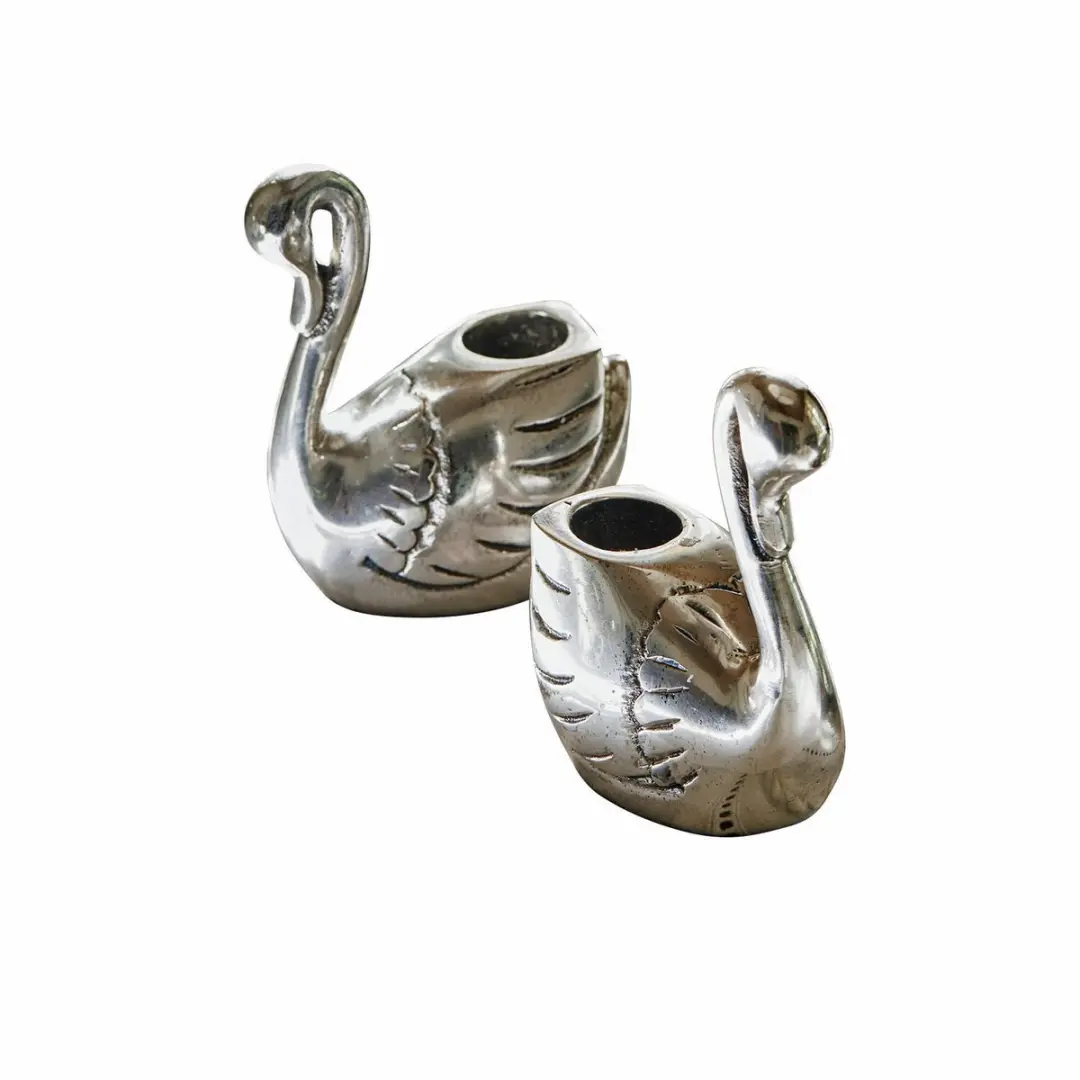 Loberon Zaymara Kaarsenhouder - 2 Stuks Zilver - afbeelding 3 van 6