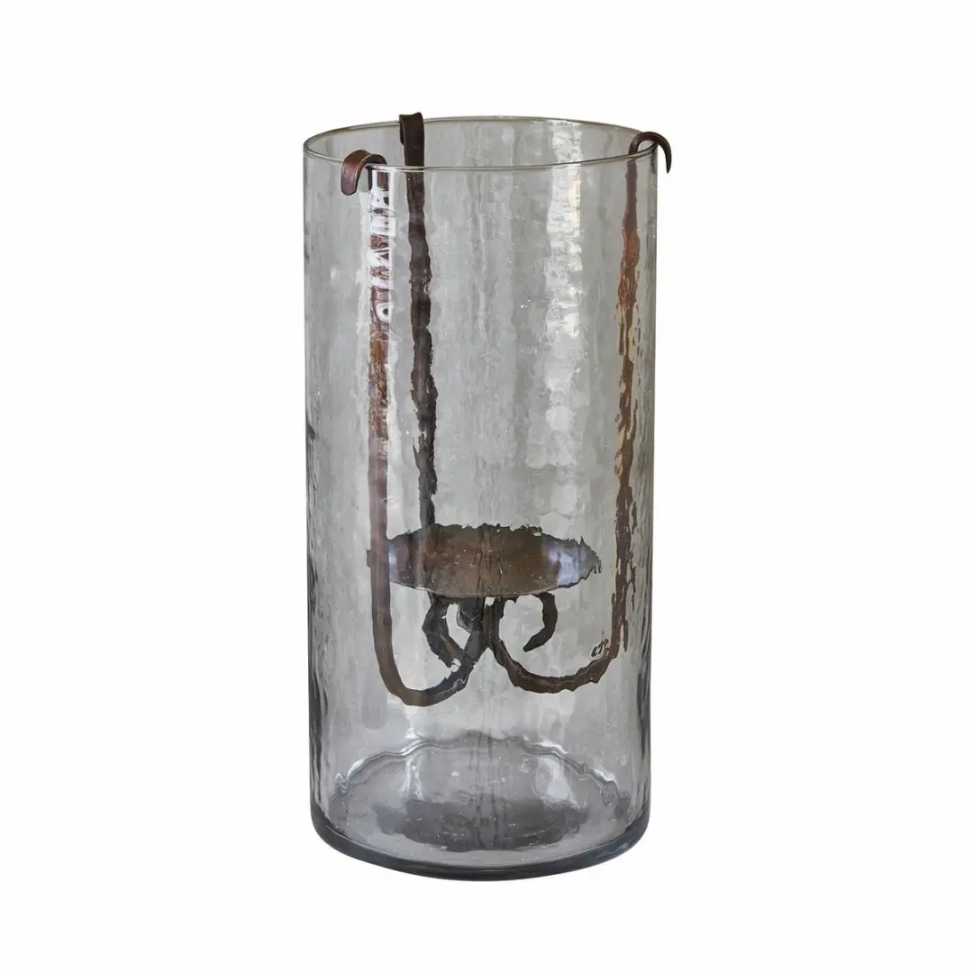 Loberon Thjora Windlicht - Ø13cm Heldere Glas - afbeelding 5 van 5