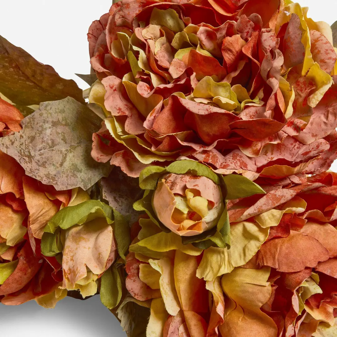 Loberon Decoratieve Bloemset 3 Stuks Ambrayelle - Oranje/Groen - afbeelding 2 van 3