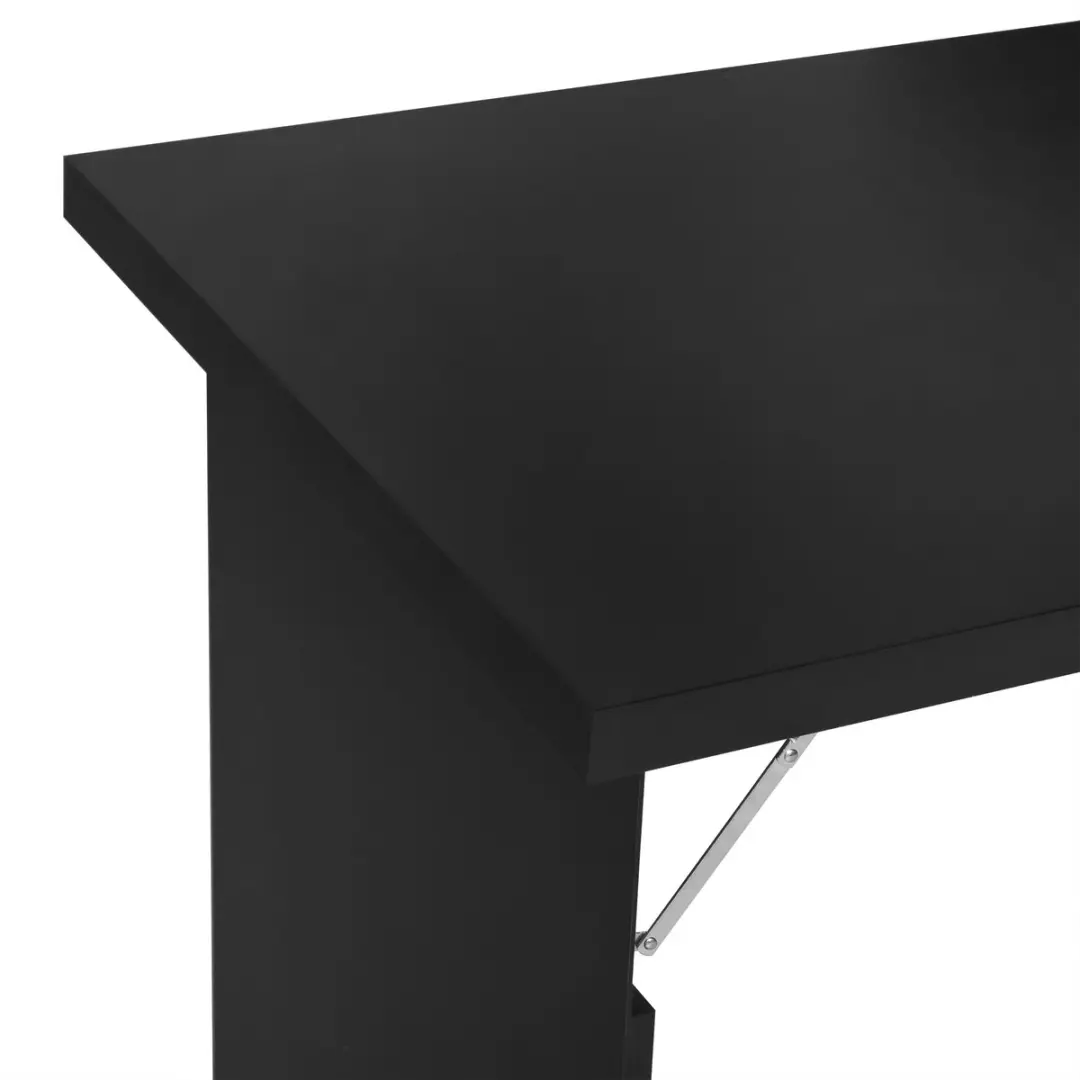 Homcom Wandtafel MDF 60x94,5x147cm Zwart - afbeelding 3 van 6