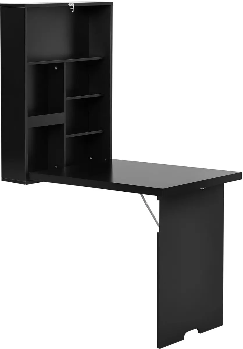 Homcom Wandtafel MDF 60x94,5x147cm Zwart