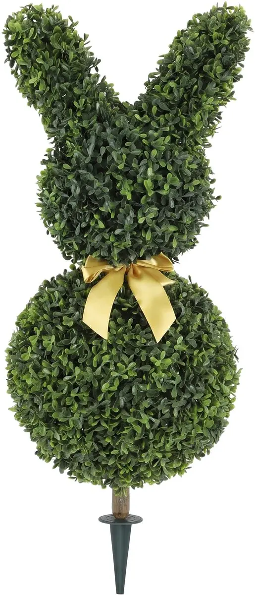 HOMCOM Kunstmatige Buxus-PE, Metaal-28L x 28B x 83H cm-Groen