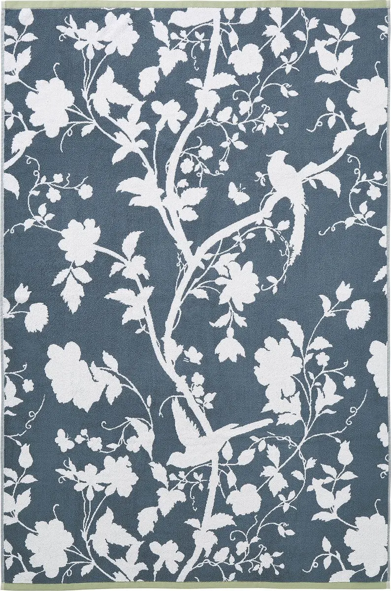 Laura Ashley Oriental Garden Badlaken - Bloemen - 100x150cm - Blauw