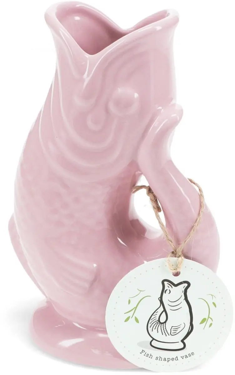 Rex London Keramische Visvaas Roze - afbeelding 2 van 3