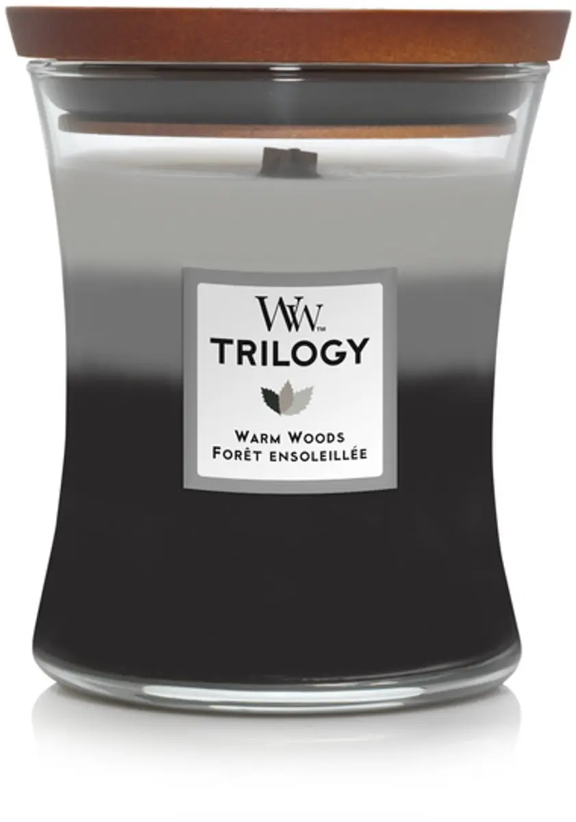 WoodWick Trilogy Warm Woods Geurkaars