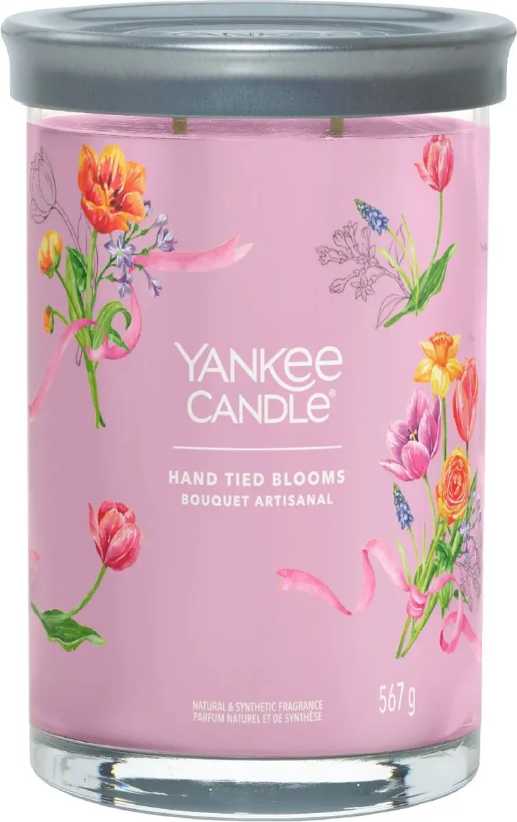 Yankee Candle Hand Tied Blooms Geurkaars - Roze - afbeelding 3 van 6