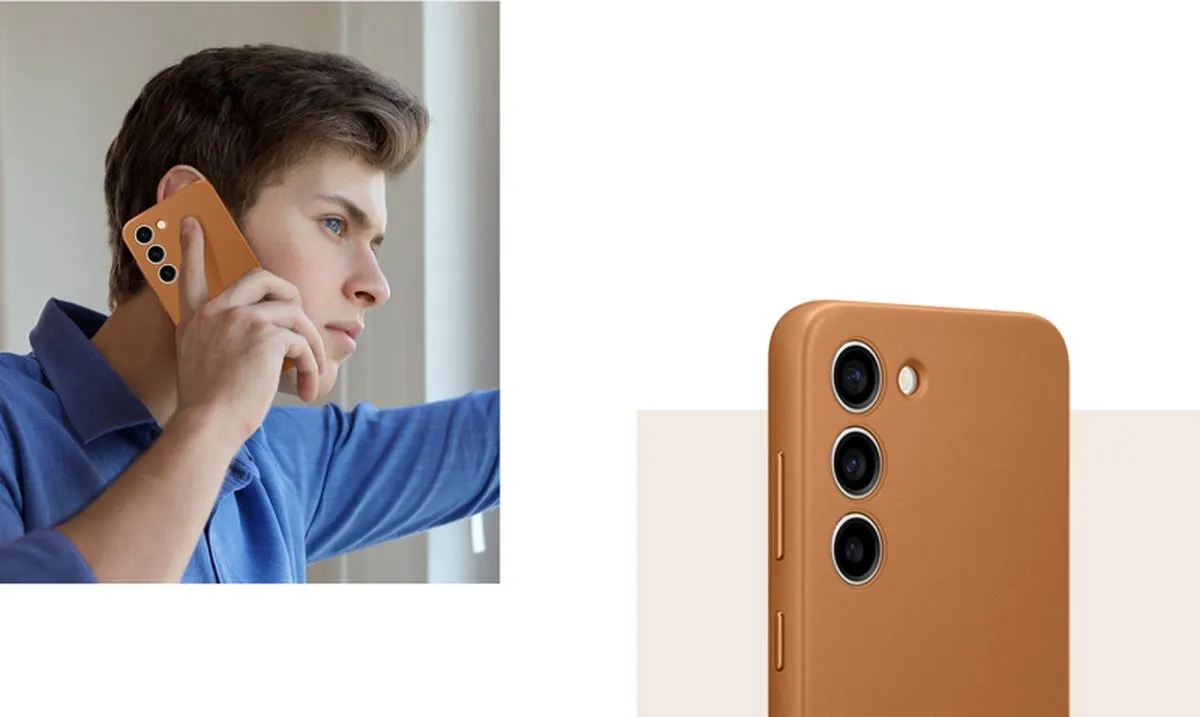 Samsung Leather Cover EF-VS911LAEGWW - Oranje - afbeelding 6 van 6