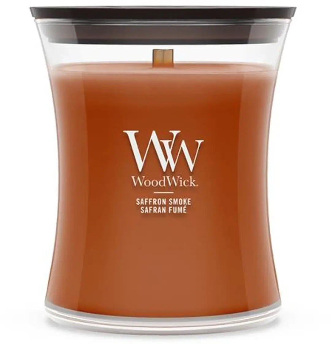 WoodWick Saffron Smoke Medium Geurkaars 60 uur - afbeelding 5 van 6