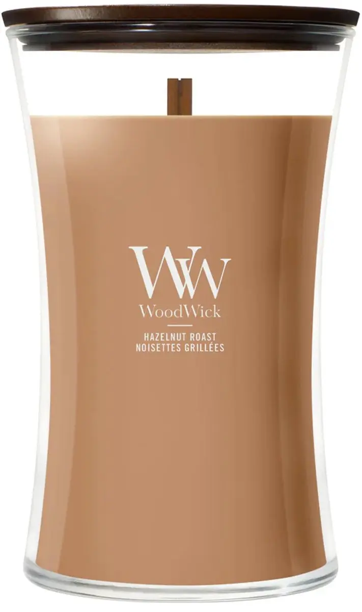 WoodWick Hourglass Hazelnut Roast Geurkaars