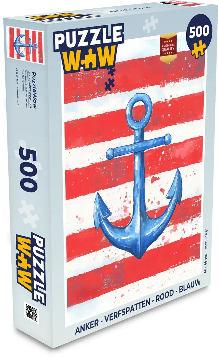 PuzzleWow Anker Verfspatten Legpuzzel 500 Stuks