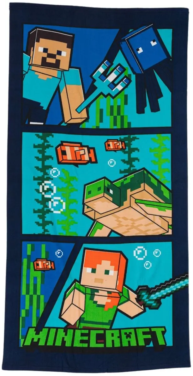 Minecraft Explore Strandlaken 70x140cm - Multicolor - afbeelding 3 van 3