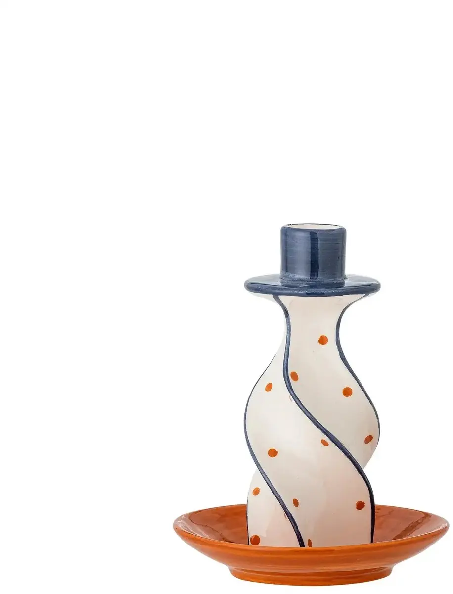 Bloomingville Kandelaar aardewerk oranje Kairi