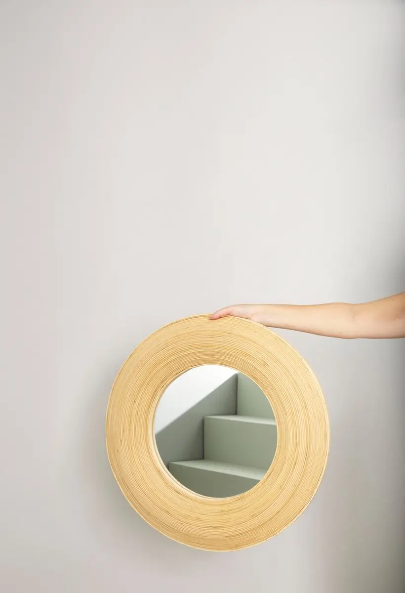 Hübsch Blush Spiegel 60cm - Natural - afbeelding 3 van 4