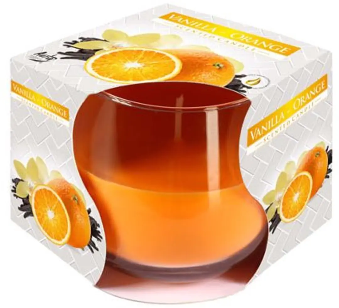 Cosy & Trendy Ct Geurkaars Glas Vanille-oranje 24u