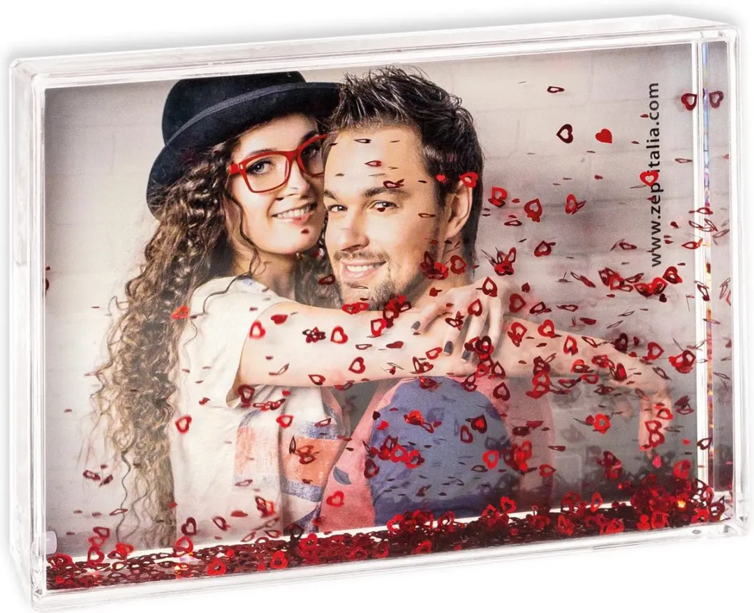 ZEP Shake Frame Heart Rood, Transparant Fotolijstset