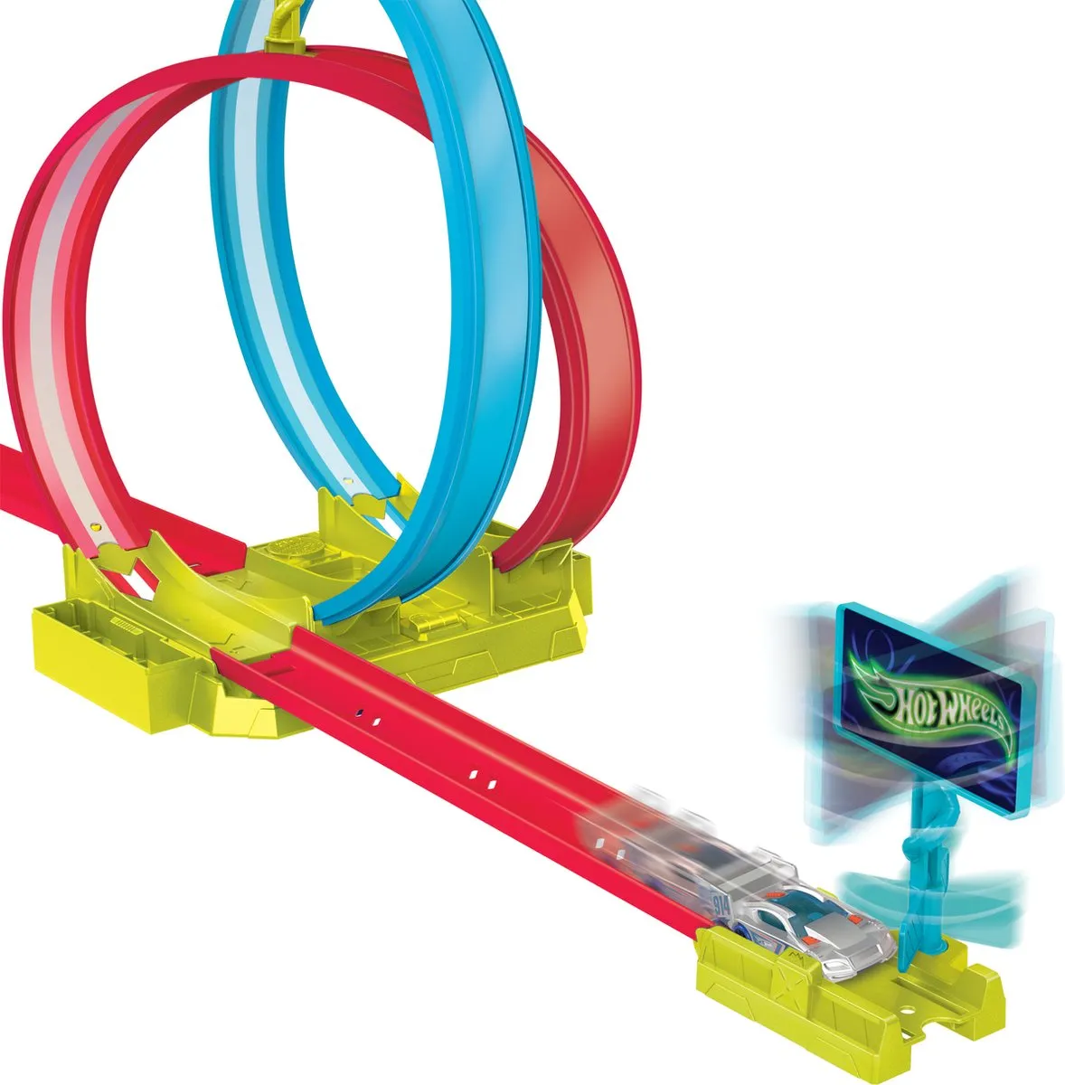 Hot Wheels Neon Snelheidsduivels Baanset HPC05 - Laserstunt Botsbaan