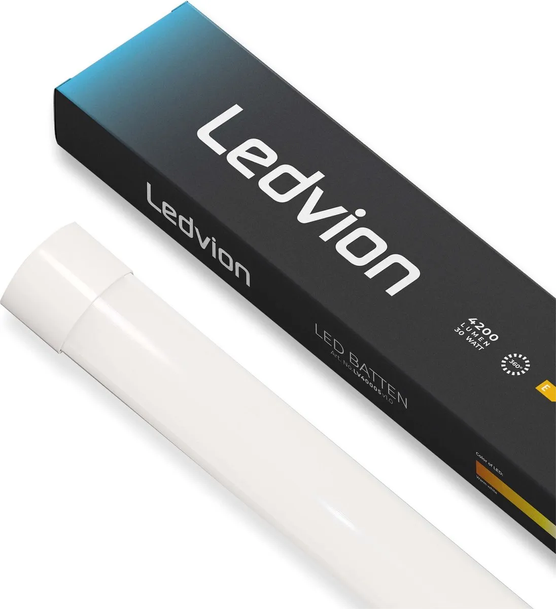 LEDVION LED Batten 120cm 30W 6500K