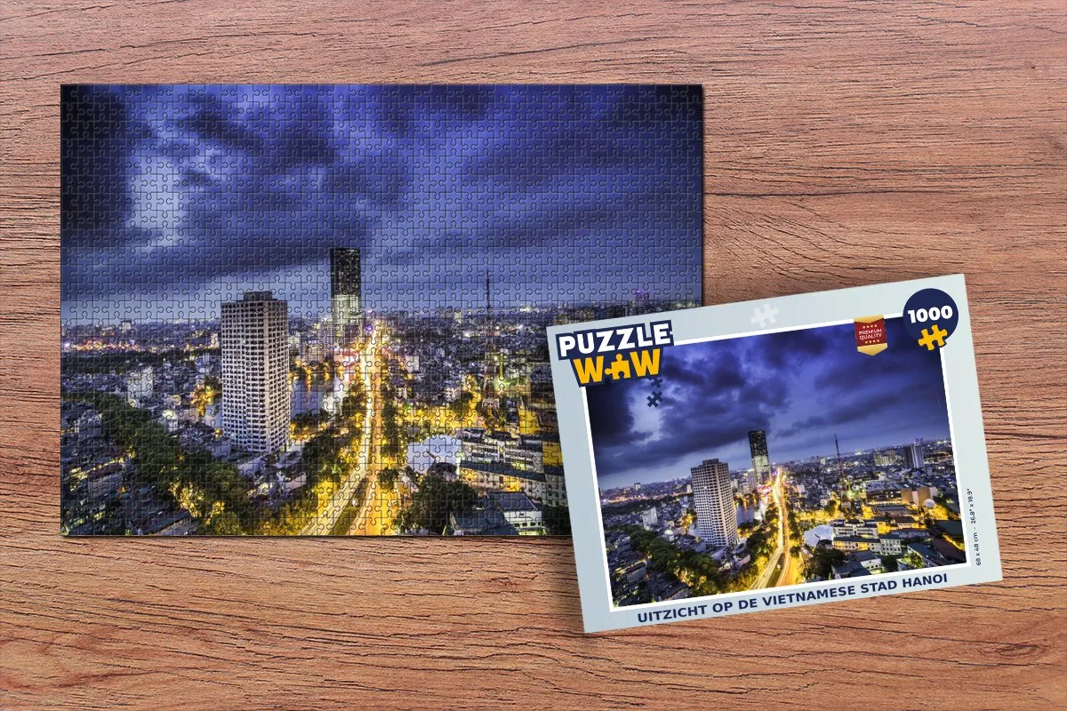 PuzzleWow Hanoi 1000 Stuks Legpuzzel - Multicolor