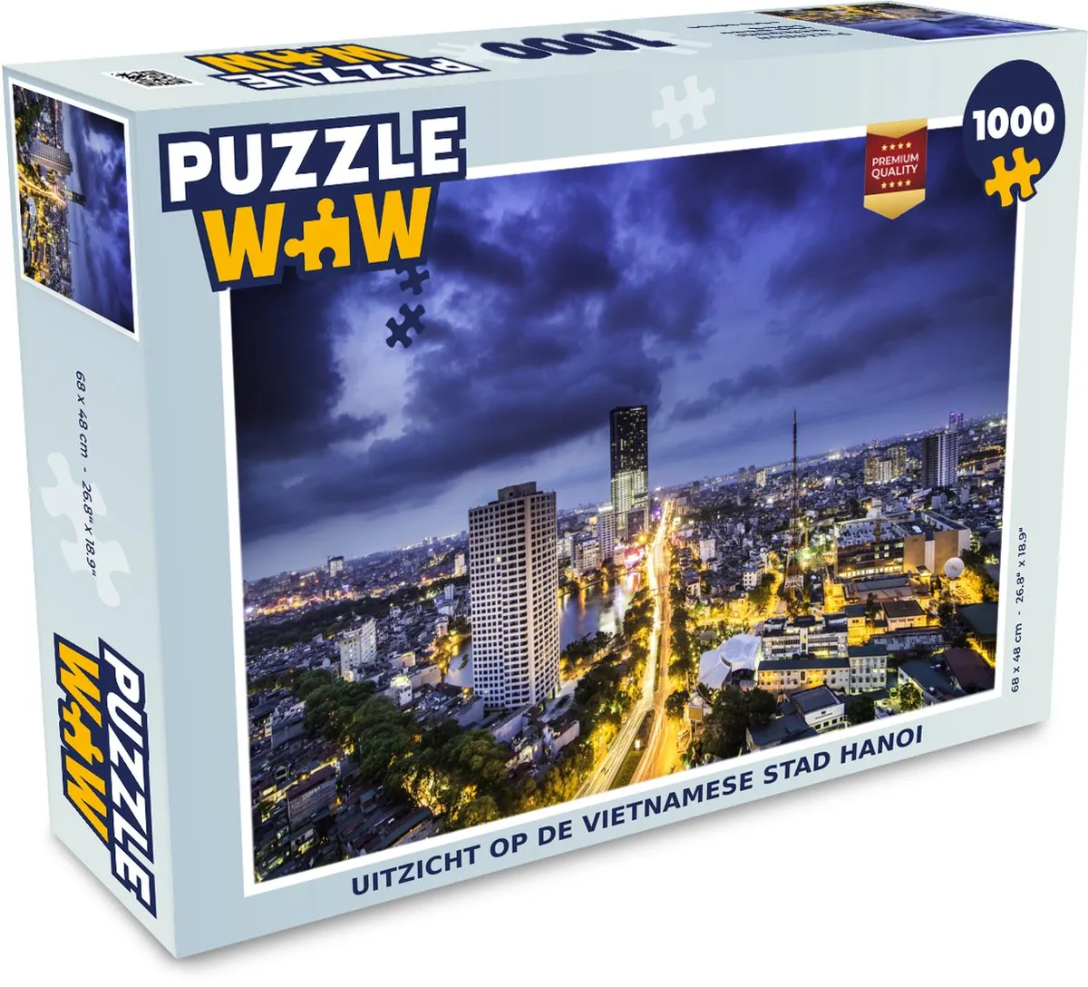 PuzzleWow Hanoi 1000 Stuks Legpuzzel - Multicolor