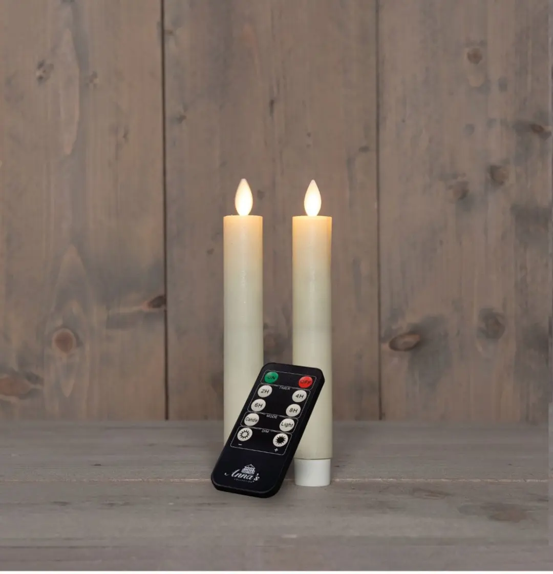 Anna's Collection Dinerkaars-USB Wax 18cm Ivoor - afbeelding 2 van 2