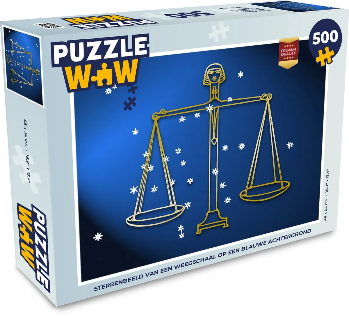 PuzzleWow Sterrenbeeld Weegschaal Legpuzzel 500 Stuks - Multicolor