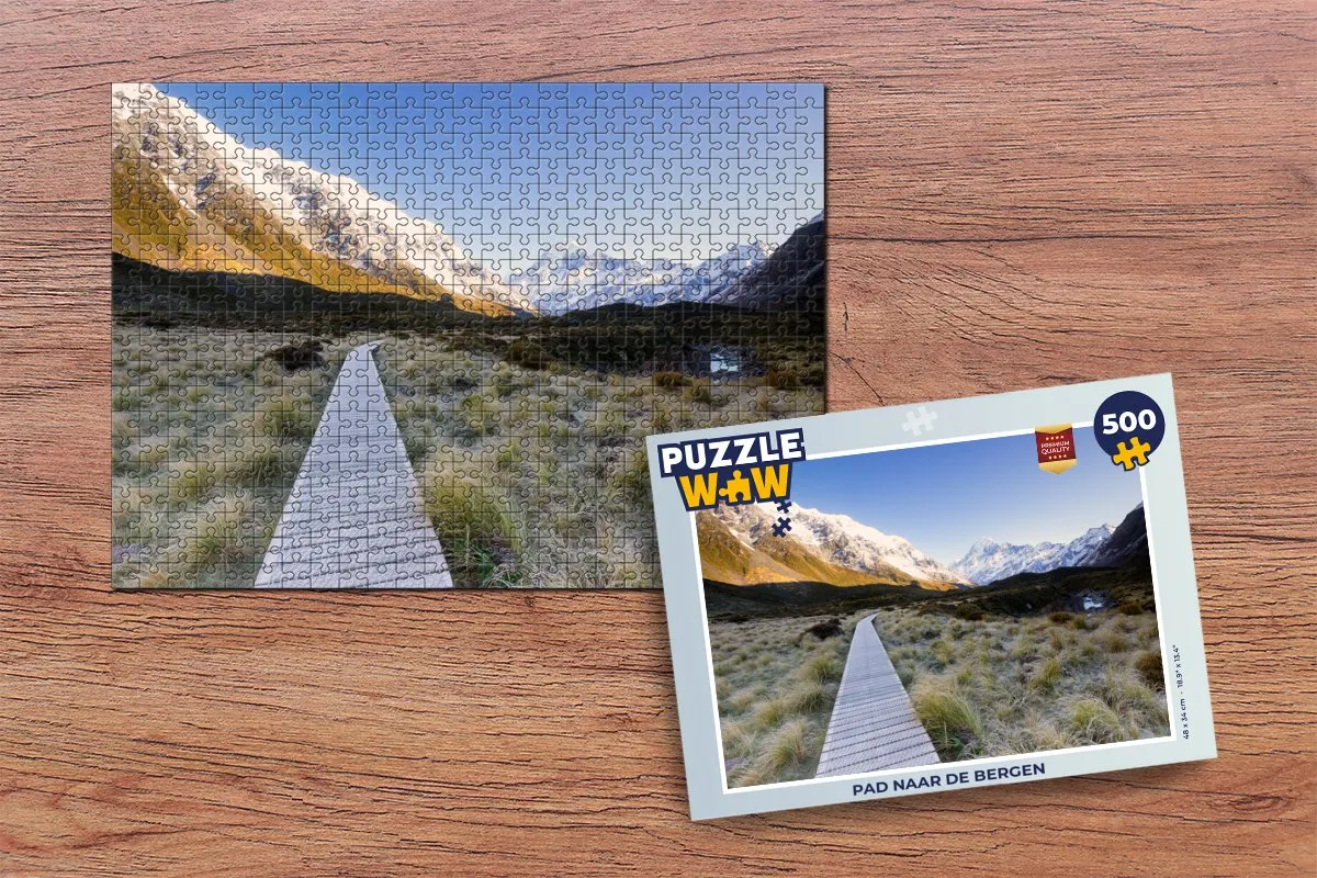 PuzzleWow Legpuzzel Pad naar de bergen 500 Stuks - Multicolor