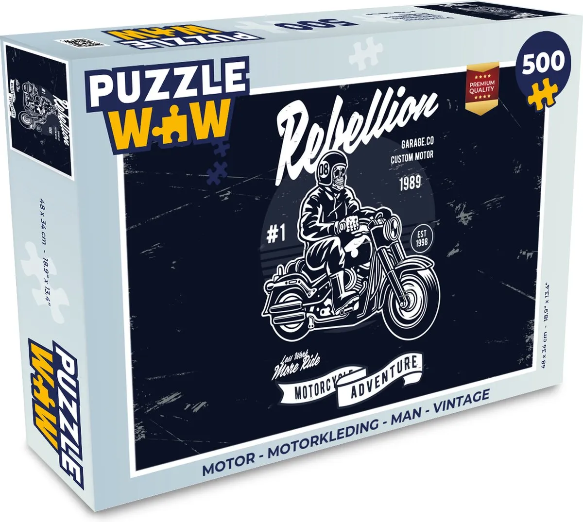 PuzzleWow Motorkleding Legpuzzel 500 Stuks