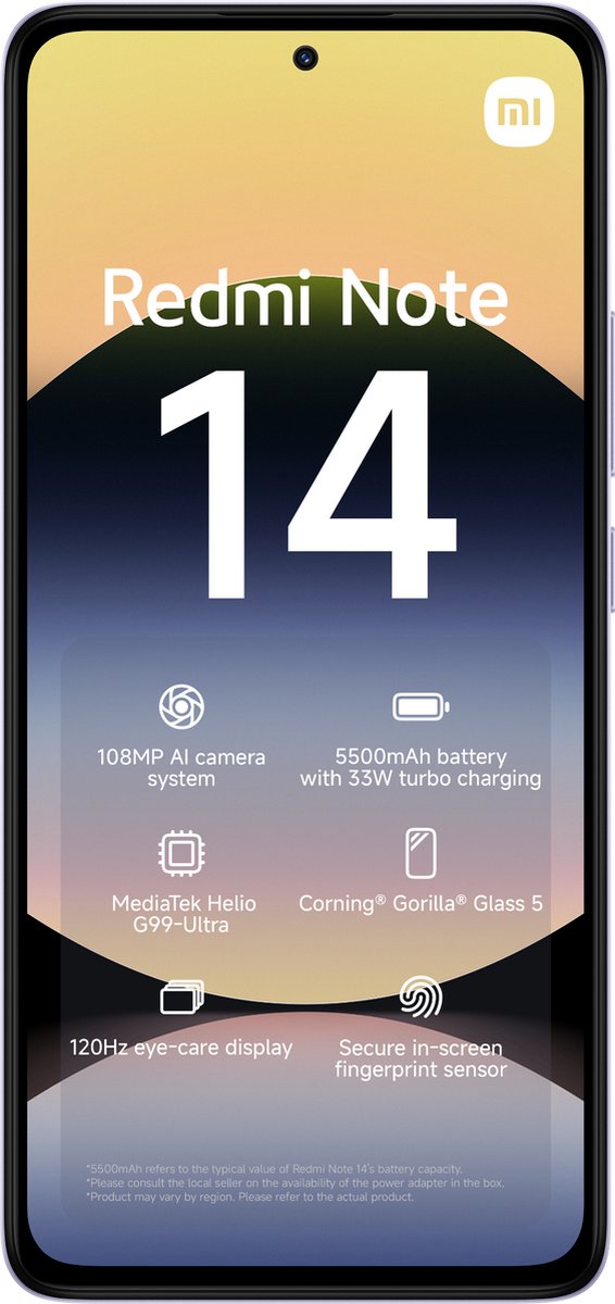 Xiaomi Redmi Note 14 - 8GB/256GB - Mist Paars