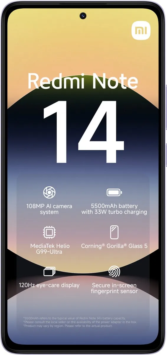 Xiaomi Redmi Note 14 - 8GB/256GB - Mist Paars
