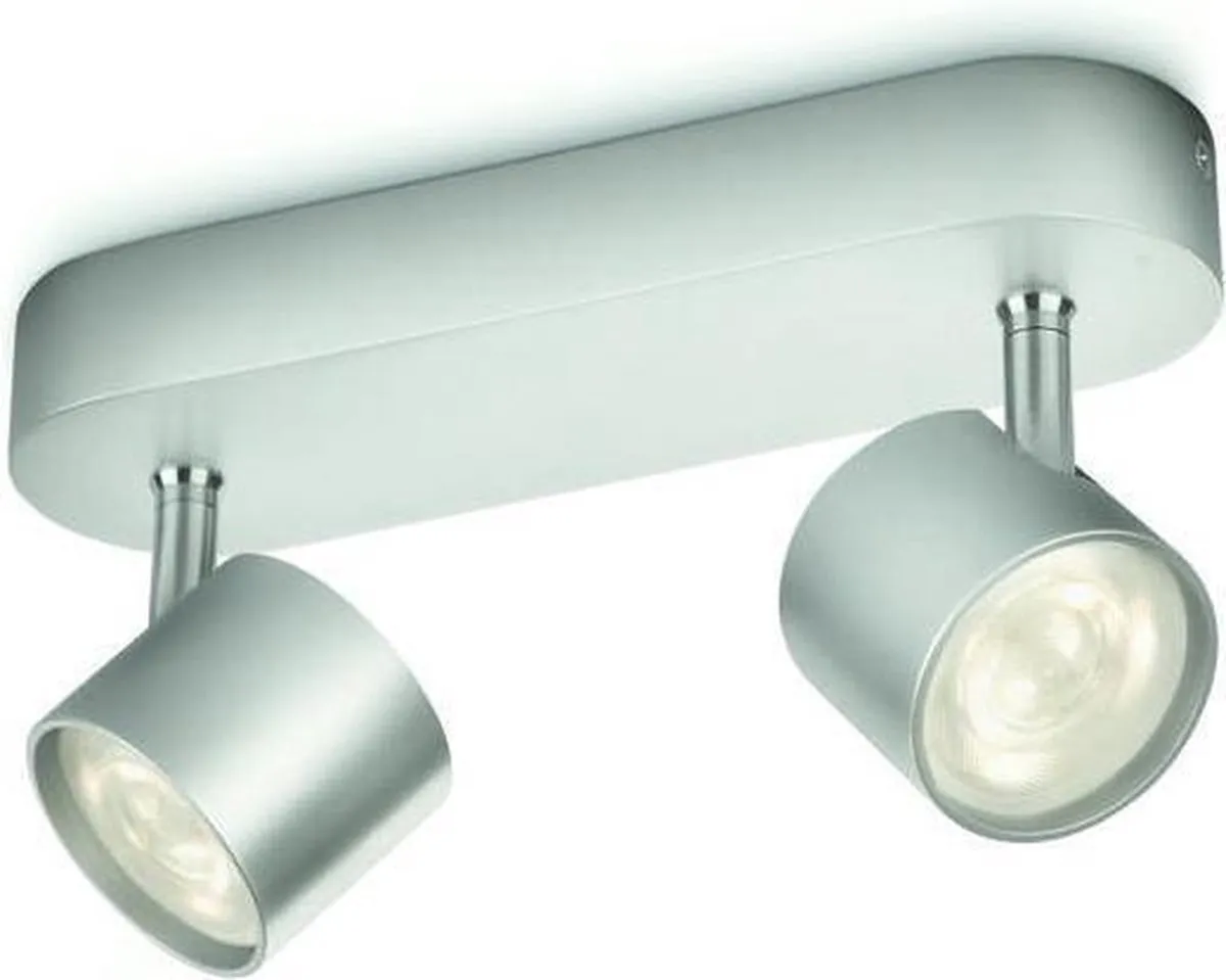 Philips Star Opbouwspot 2-lichts - Aluminium